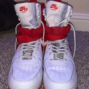 high top buckle mike airforce 1s